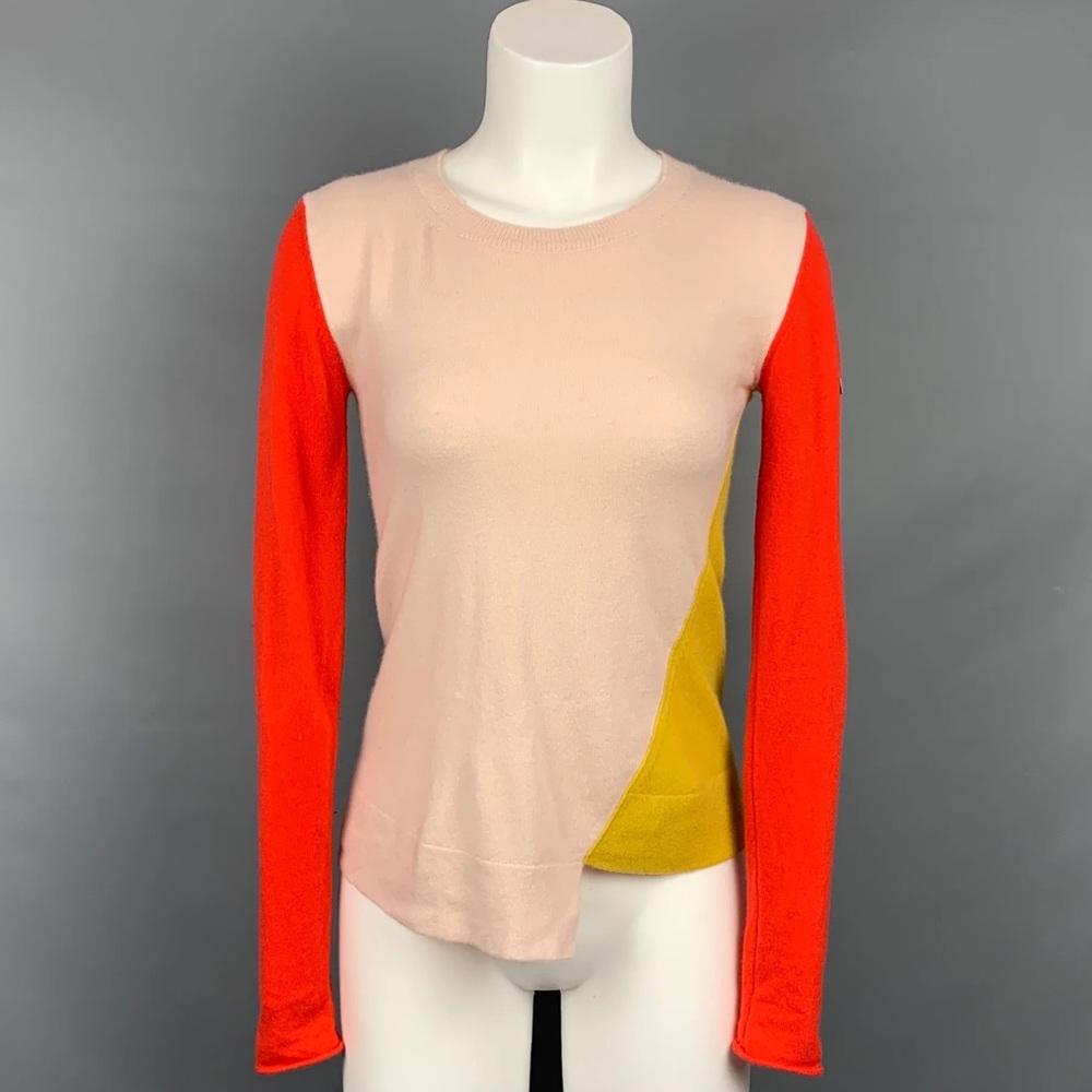 Stella McCartney Color block Cashmere Scoop Neck Sweater
